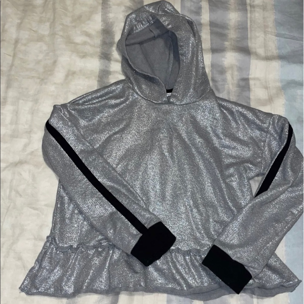 Rockets of Awesome Shimmer Peplum Hoodie size 7.